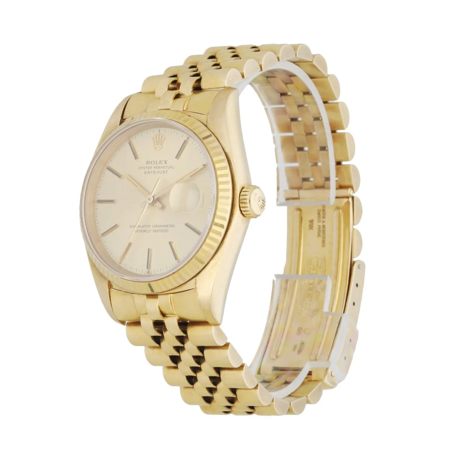 Rolex DateJust 16018 18k Yellow Gold Vintage Men's Watch