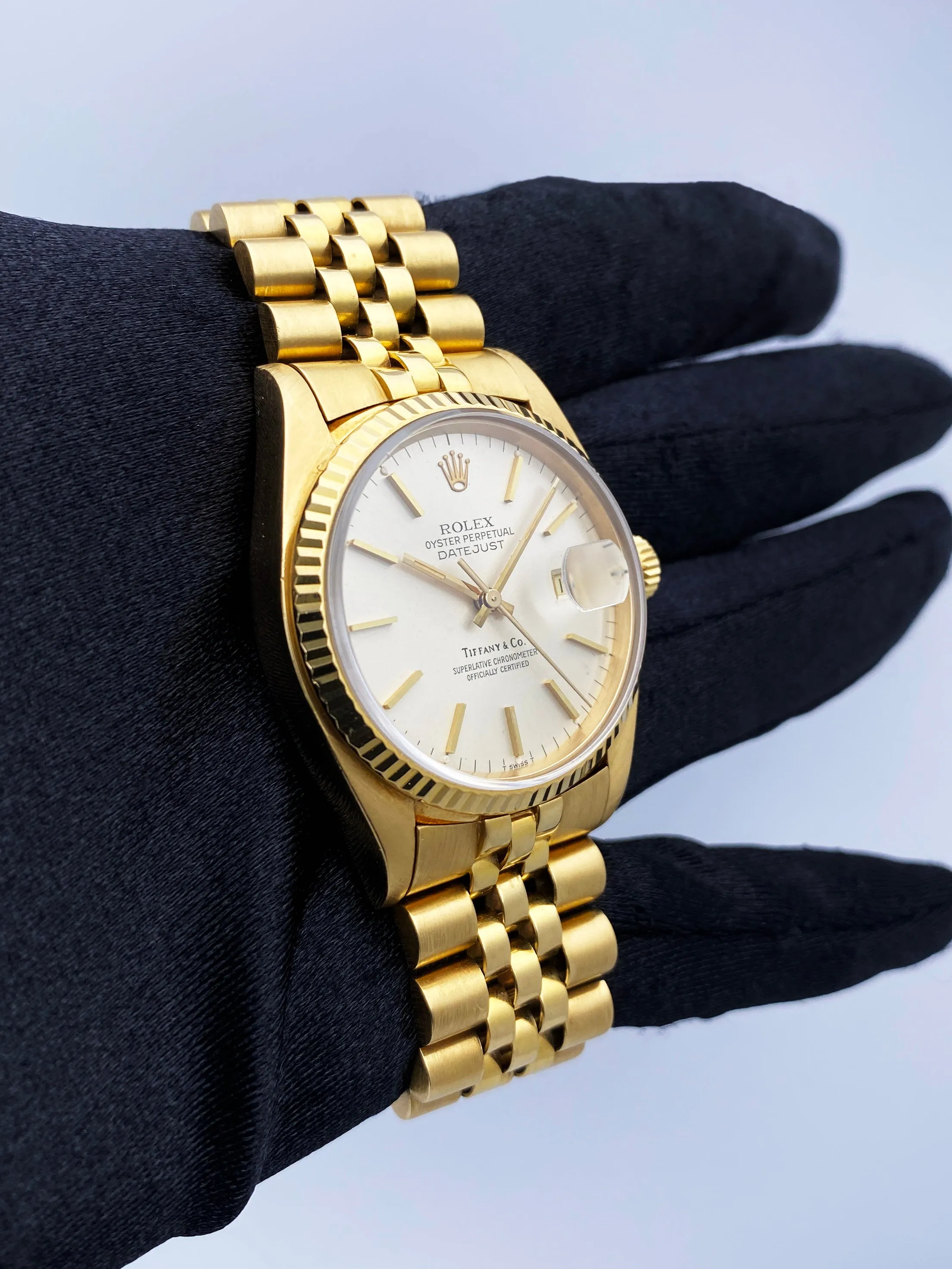 Rolex Datejust 16018 Tiffany & Co. Dial Mens Watch
