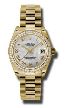Rolex - Datejust 31mm - Gold President Yellow Gold - Diamond Bezel