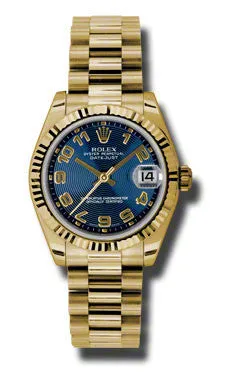 Rolex - Datejust 31mm - Gold President Yellow Gold - Fluted Bezel