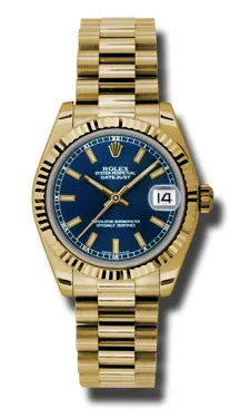 Rolex - Datejust 31mm - Gold President Yellow Gold - Fluted Bezel
