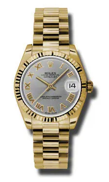 Rolex - Datejust 31mm - Gold President Yellow Gold - Fluted Bezel