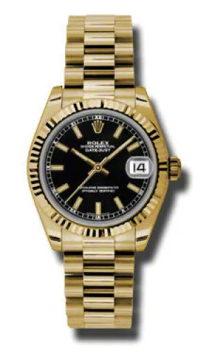 Rolex - Datejust 31mm - Gold President Yellow Gold - Fluted Bezel