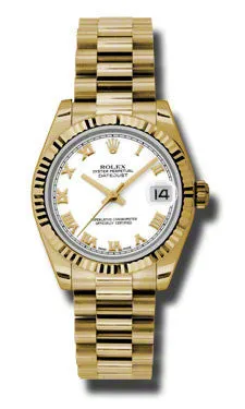 Rolex - Datejust 31mm - Gold President Yellow Gold - Fluted Bezel