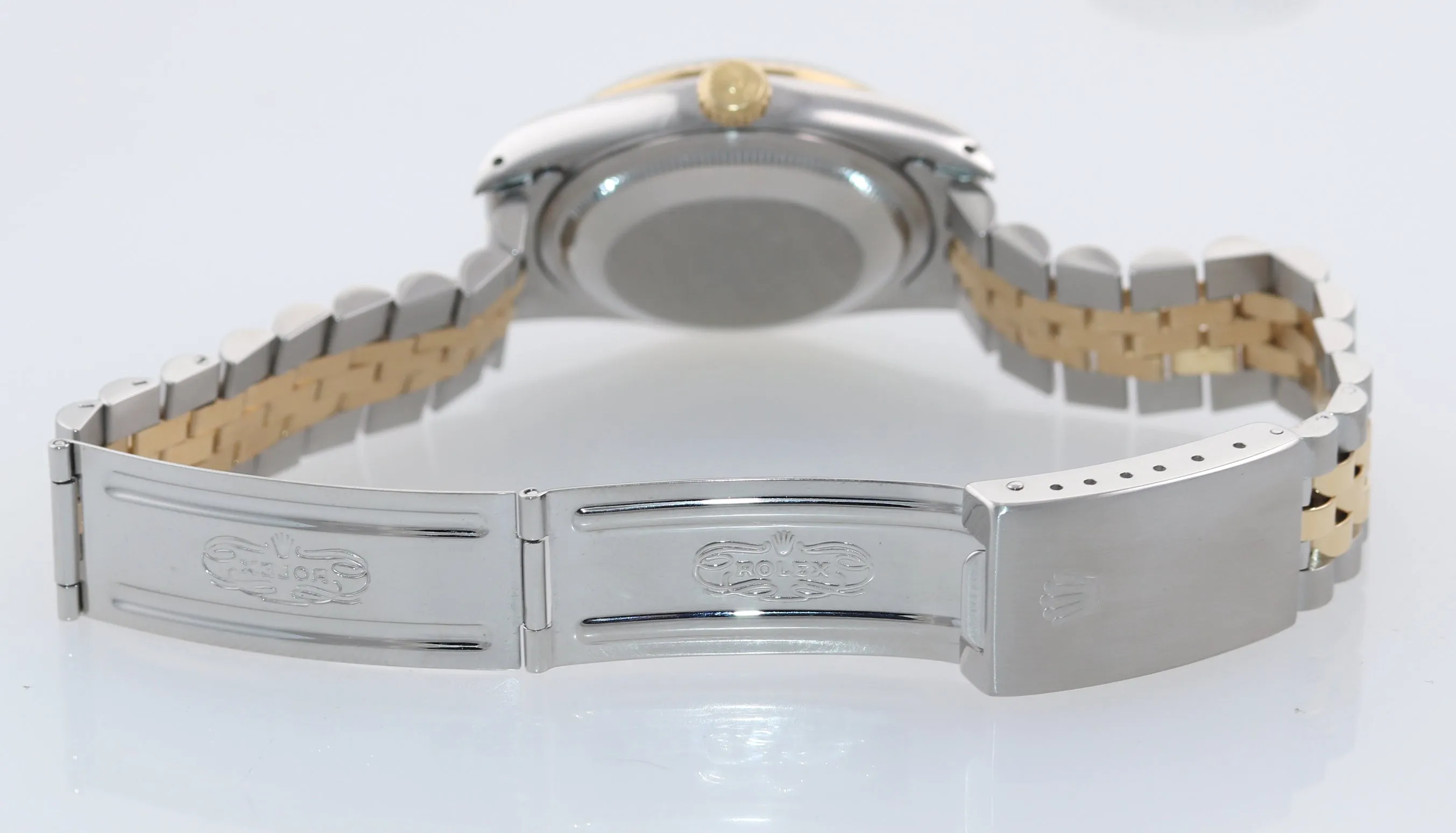 Rolex DateJust 36mm 16233 Two Tone 18k Gold Jubilee Champagne Stick Watch Box
