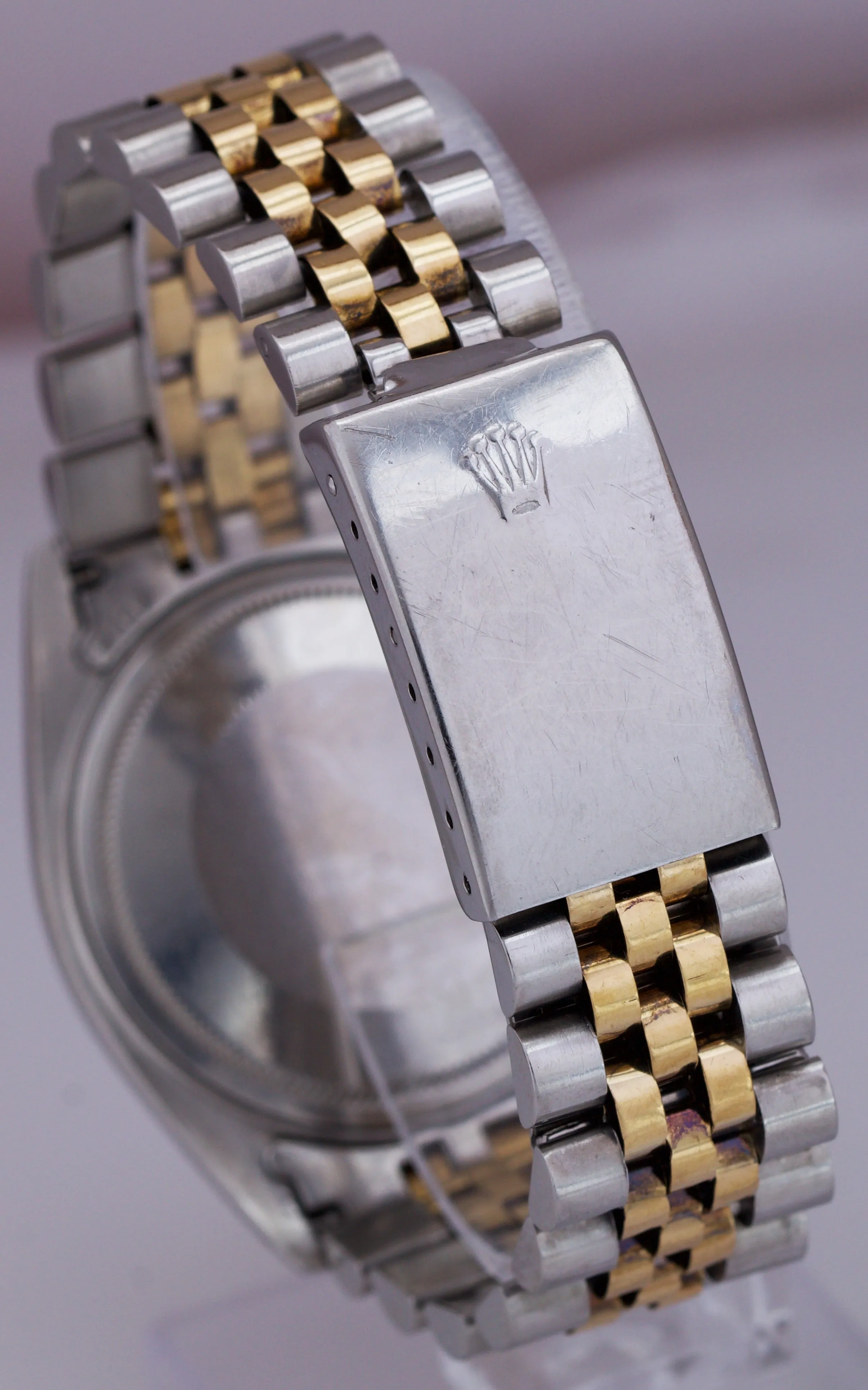 Rolex DateJust 36mm Tiffany & Co Dial Champagne Two-Tone Gold Jubilee Watch 1601