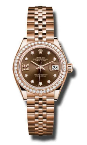 Rolex - Datejust Lady 28 Everose Gold - Diamond Bezel