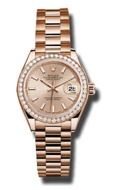 Rolex - Datejust Lady 28 Everose Gold - Diamond Bezel
