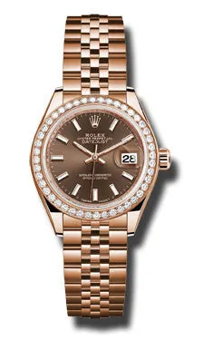 Rolex - Datejust Lady 28 Everose Gold - Diamond Bezel