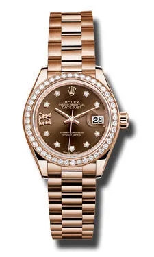 Rolex - Datejust Lady 28 Everose Gold - Diamond Bezel