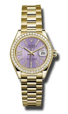 Rolex - Datejust Lady 28 Yellow Gold - Diamond Bezel
