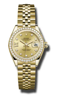 Rolex - Datejust Lady 28 Yellow Gold - Diamond Bezel