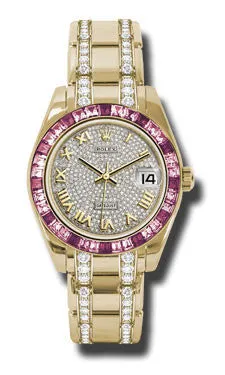 Rolex - Datejust Pearlmaster 34 Yellow Gold - 36 Pink Sapphire Bezel