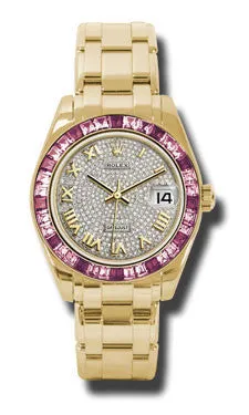 Rolex - Datejust Pearlmaster 34 Yellow Gold - 36 Pink Sapphire Bezel