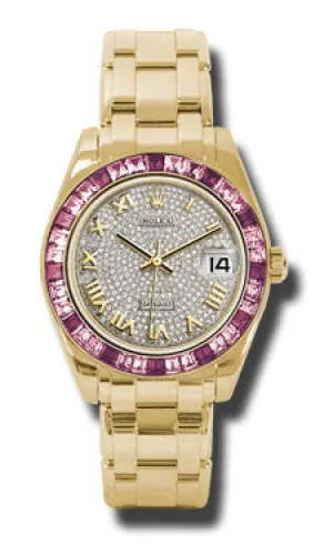 Rolex - Datejust Pearlmaster 34 Yellow Gold - 36 Pink Sapphire Bezel