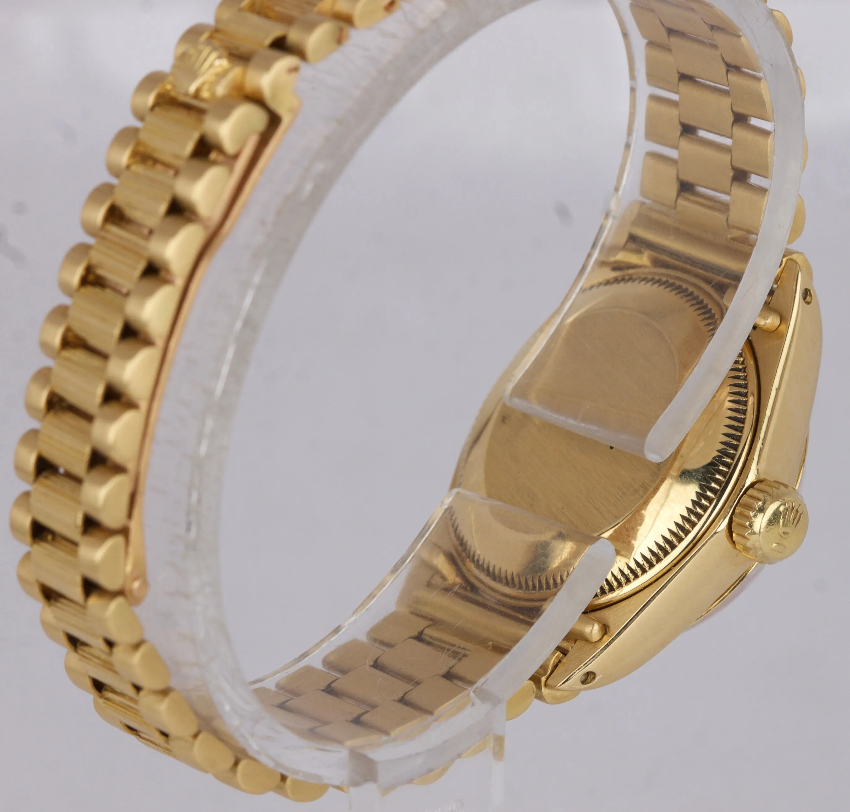 Rolex DateJust President Diamond Champagne 26mm Bark 18K Yellow Gold Watch 6927