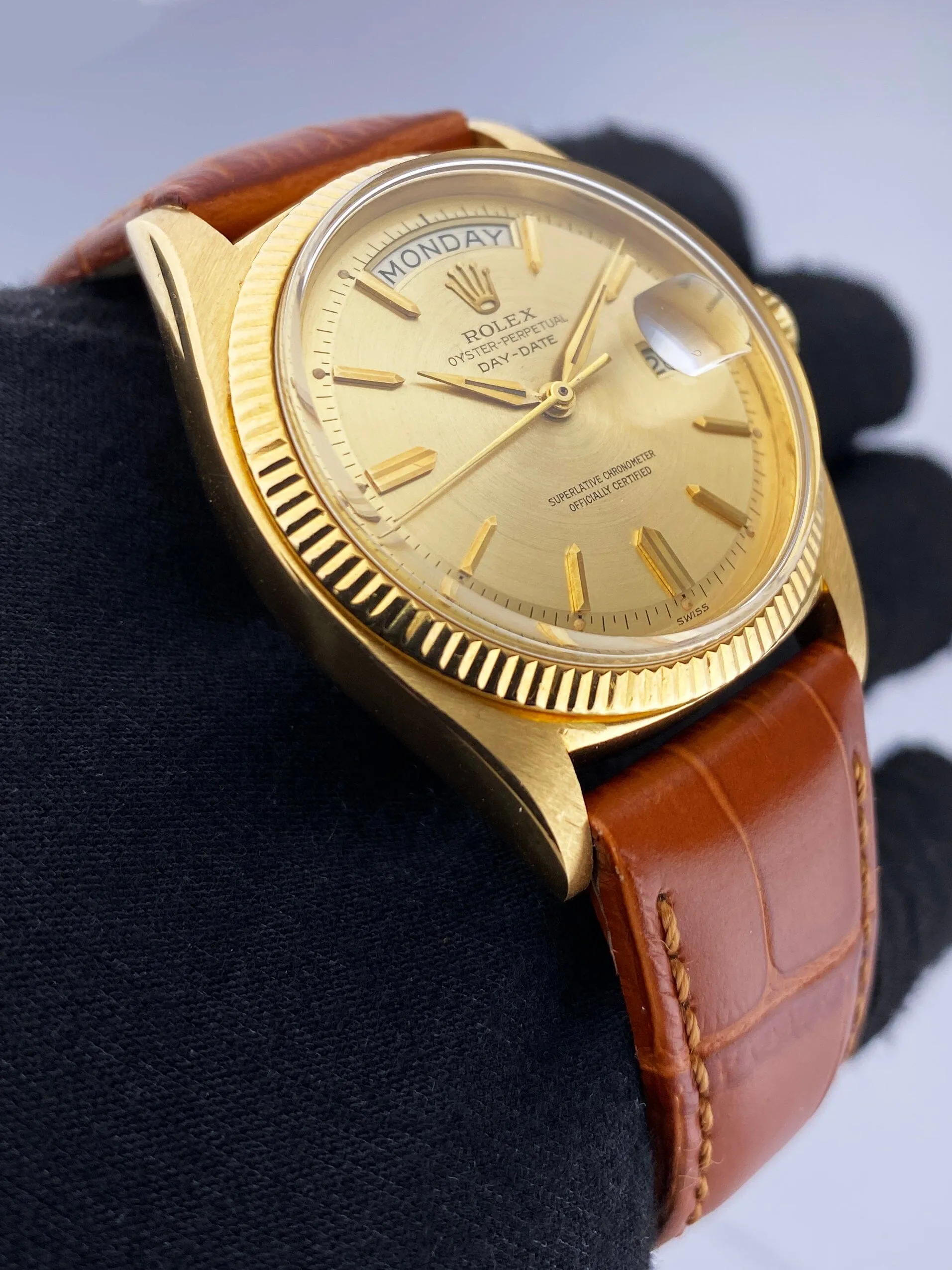 Rolex Day Date 1803 Champagne Dial 18K Yellow Gold Mens Watch