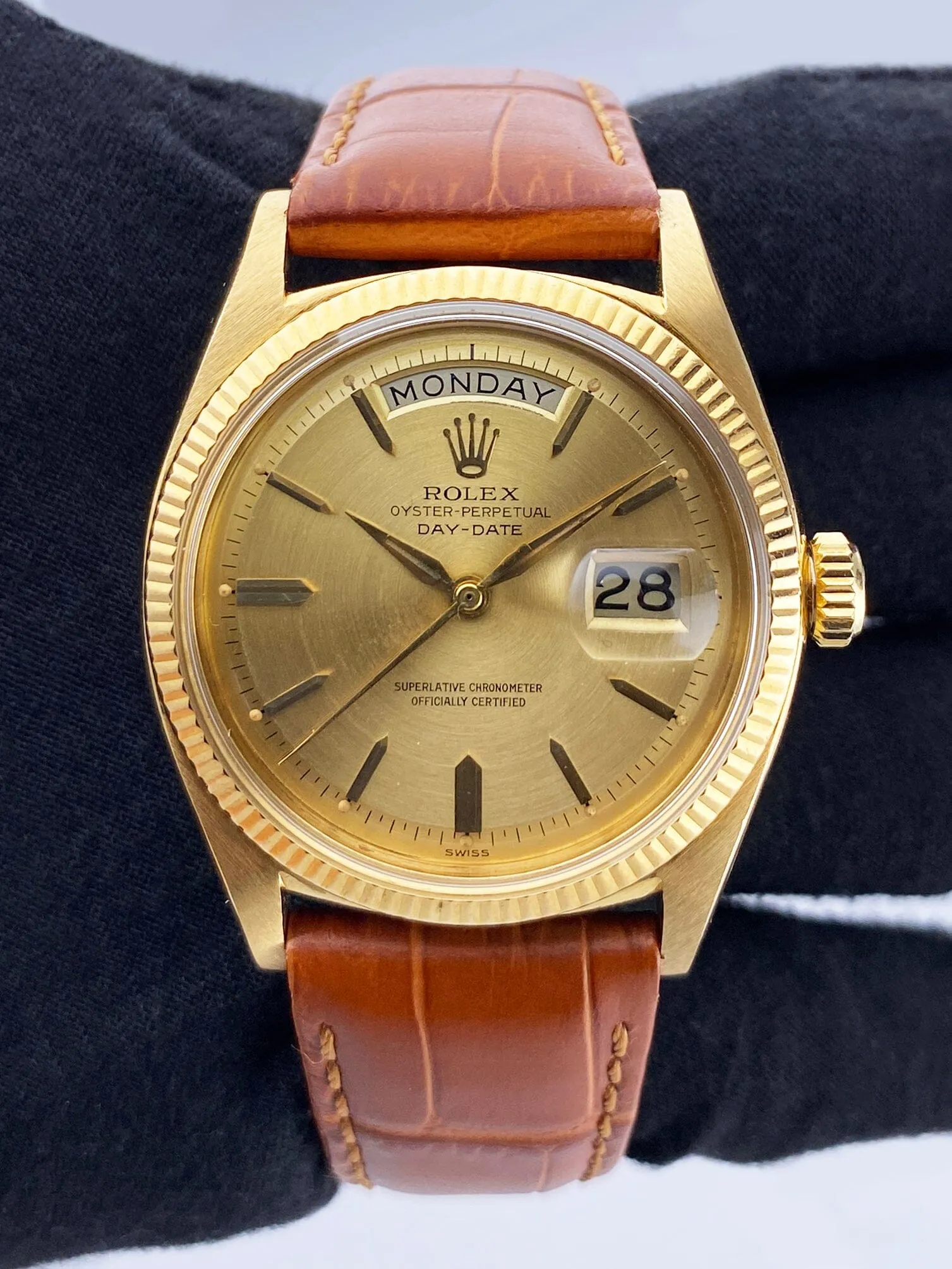 Rolex Day Date 1803 Champagne Dial 18K Yellow Gold Mens Watch