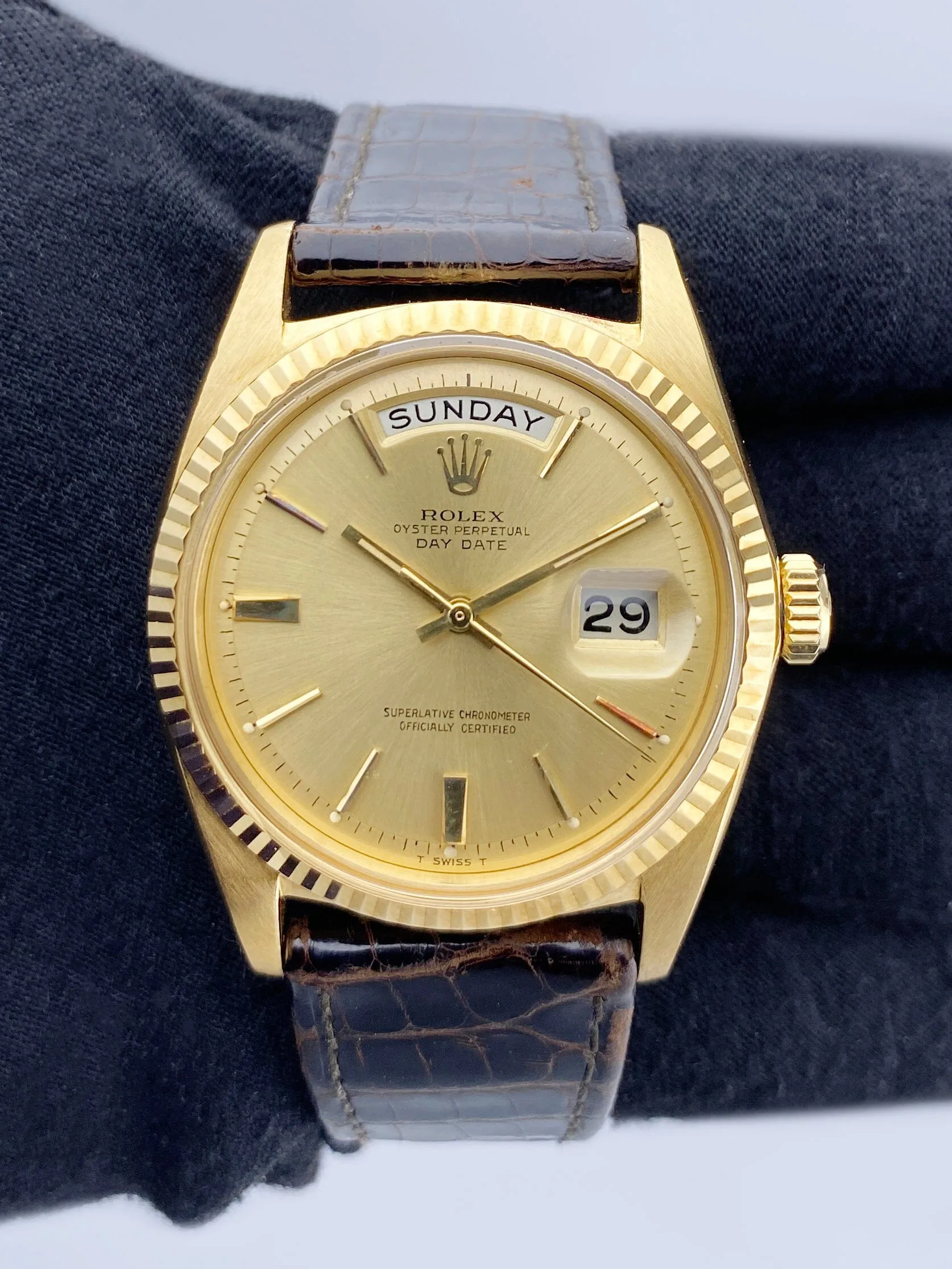 Rolex Day Date 1803 Champagne Dial 18K Yellow Gold Mens Watch