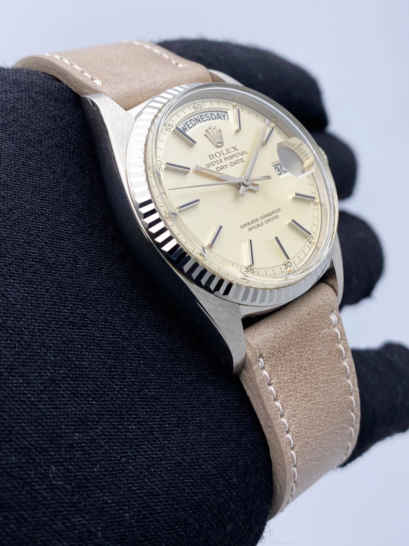 Rolex Day-Date 1803 Silver Dial Mens Watch