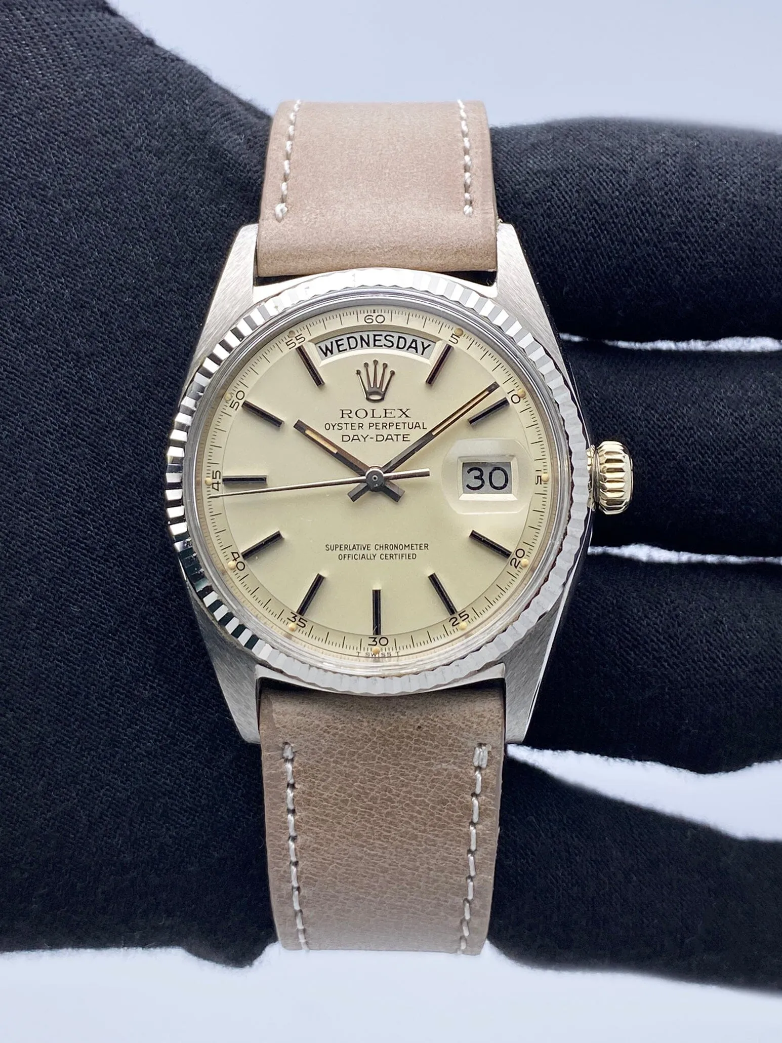 Rolex Day-Date 1803 Silver Dial Mens Watch