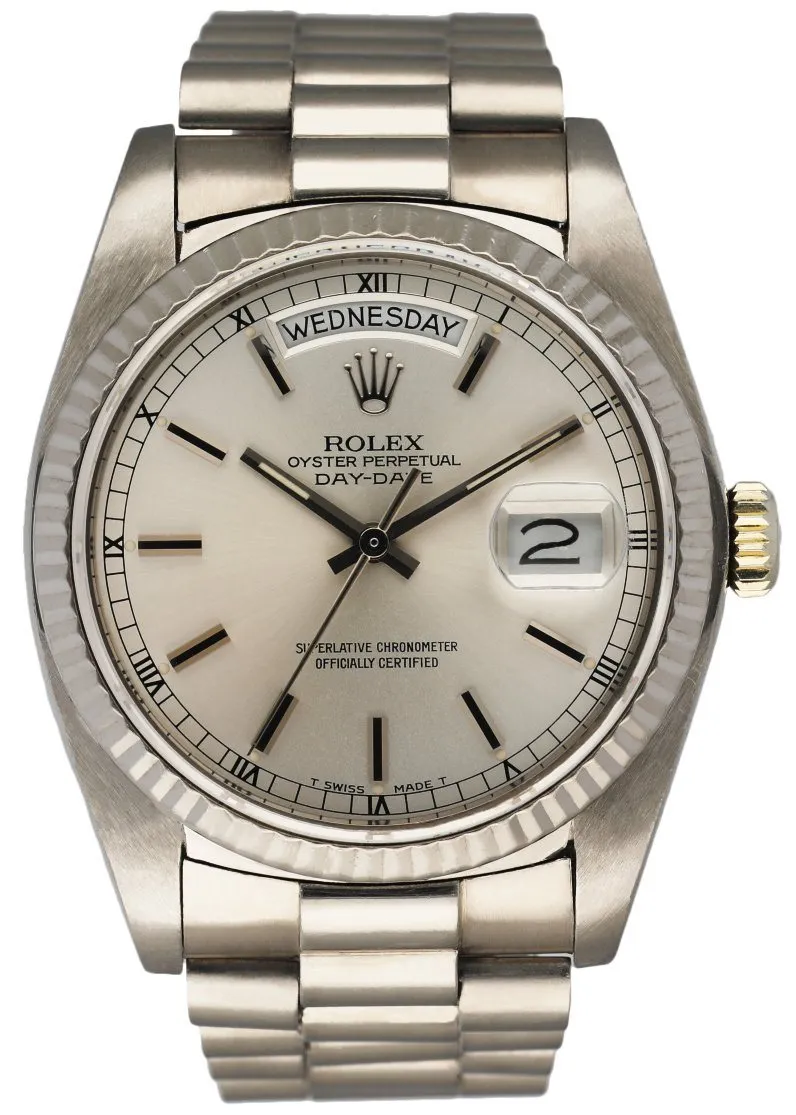 Rolex Day-Date 18039 18K White Gold Men's Watch