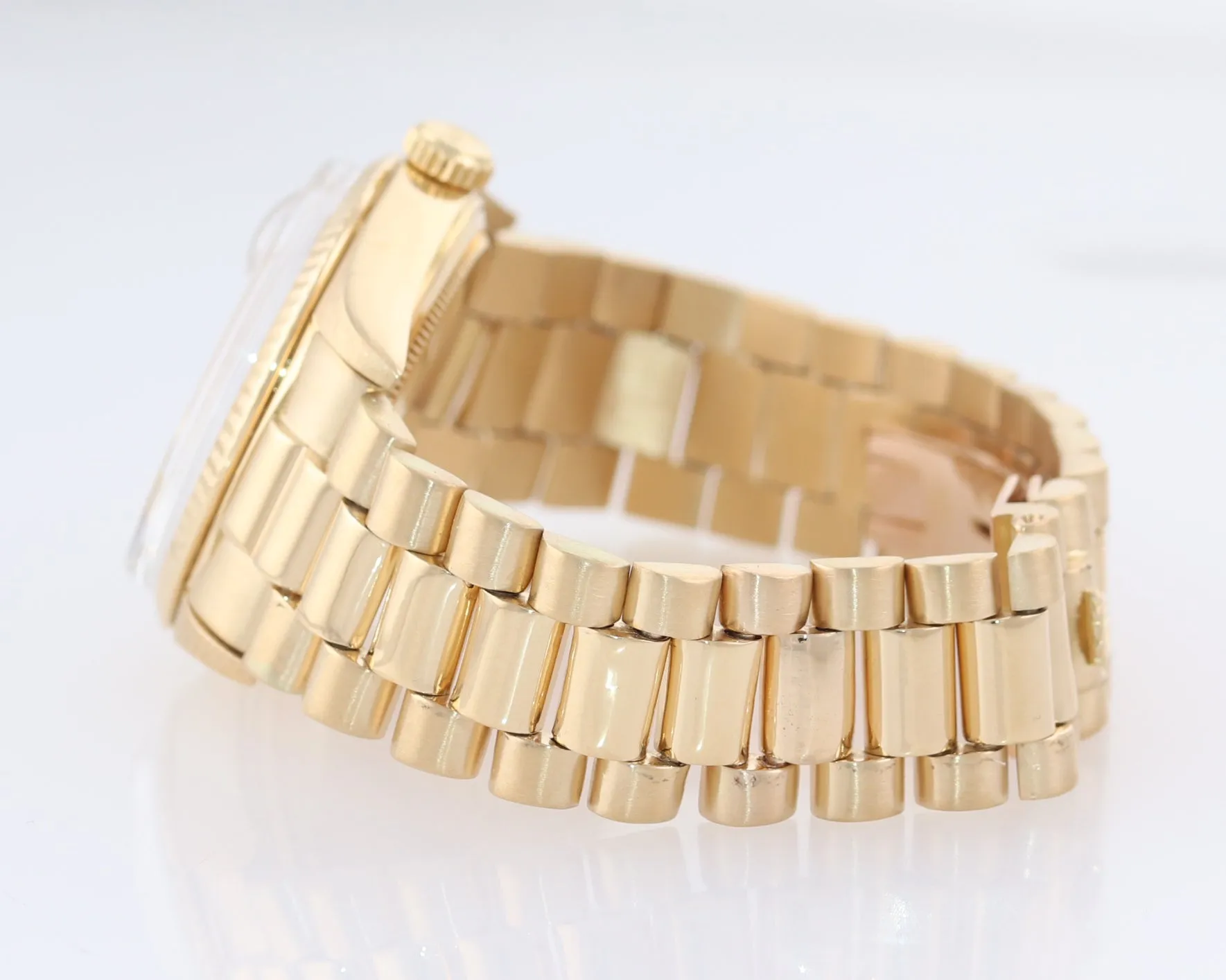 Rolex Day-Date President 36mm 1803 Yellow Gold 36mm White Stick Pie Pan Watch