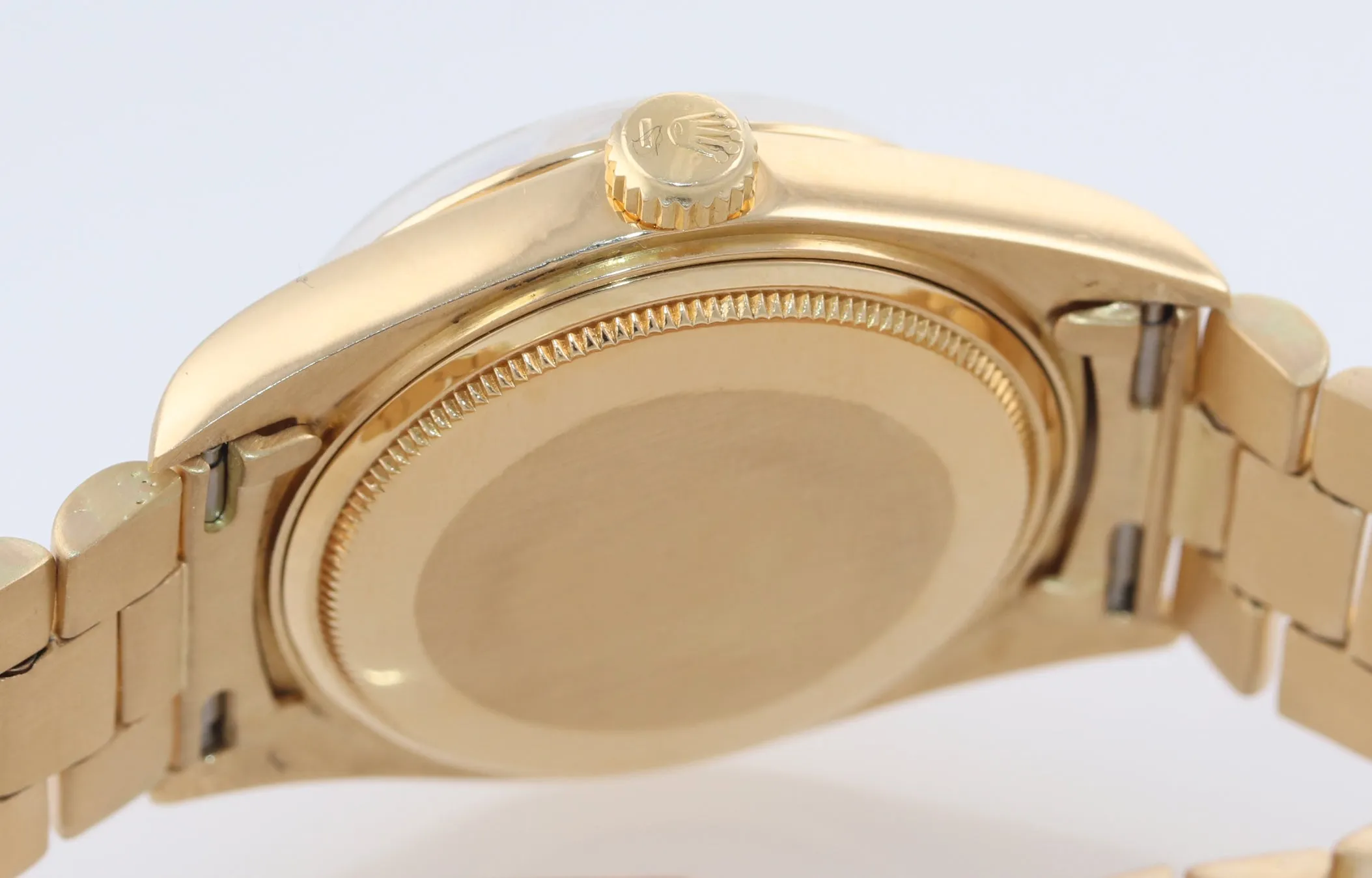 Rolex Day-Date President 36mm 1803 Yellow Gold 36mm White Stick Pie Pan Watch