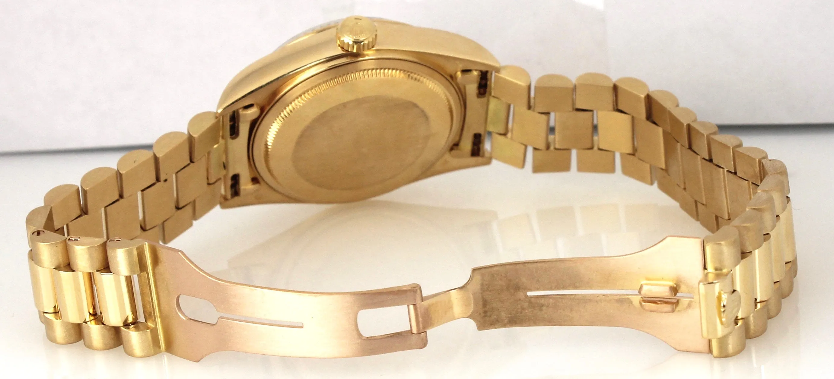Rolex Day-Date President 36mm 18038 18K Gold Burl Wood Watch Presidential