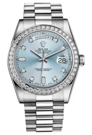 Rolex - Day-Date President Platinum - Diamond Bezel - President