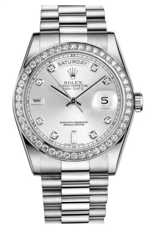 Rolex - Day-Date President Platinum - Diamond Bezel - President
