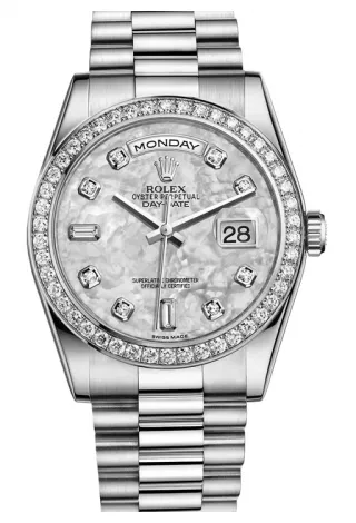 Rolex - Day-Date President Platinum - Diamond Bezel - President