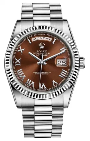 Rolex - Day-Date President White Gold - Fluted Bezel