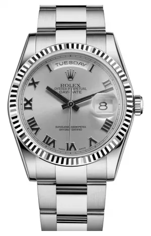 Rolex - Day-Date President White Gold - Fluted Bezel