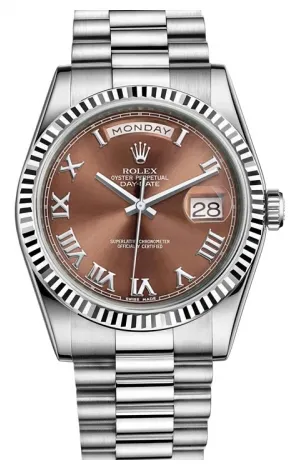 Rolex - Day-Date President White Gold - Fluted Bezel