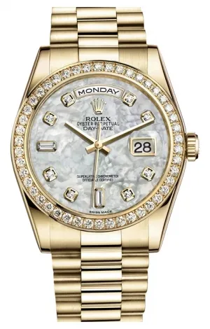 Rolex - Day-Date President Yellow Gold - 52 Diamond Bezel - President