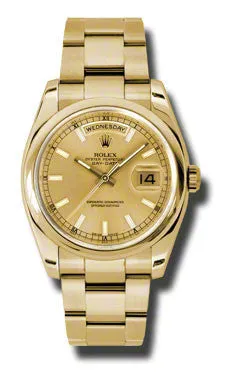 Rolex - Day-Date President Yellow Gold - Domed Bezel