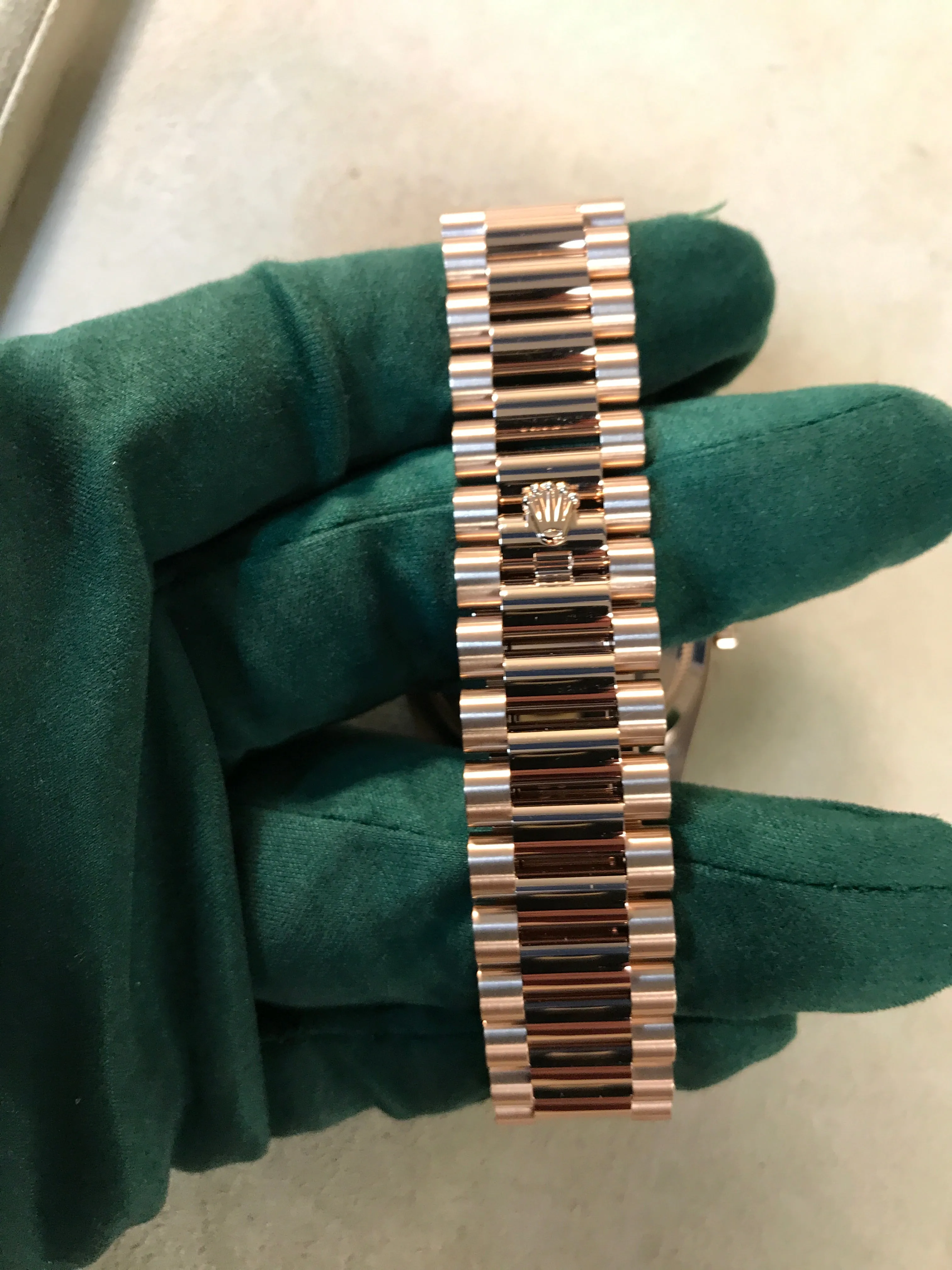 Rolex DayDate 36 Everose Gold & Diamond President Slate (128345RBR-0052)