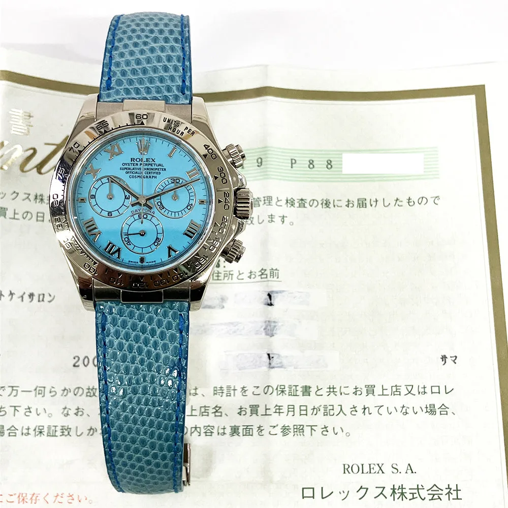 Rolex Daytona 116519 Turquoise Roman Dial Jul 2002