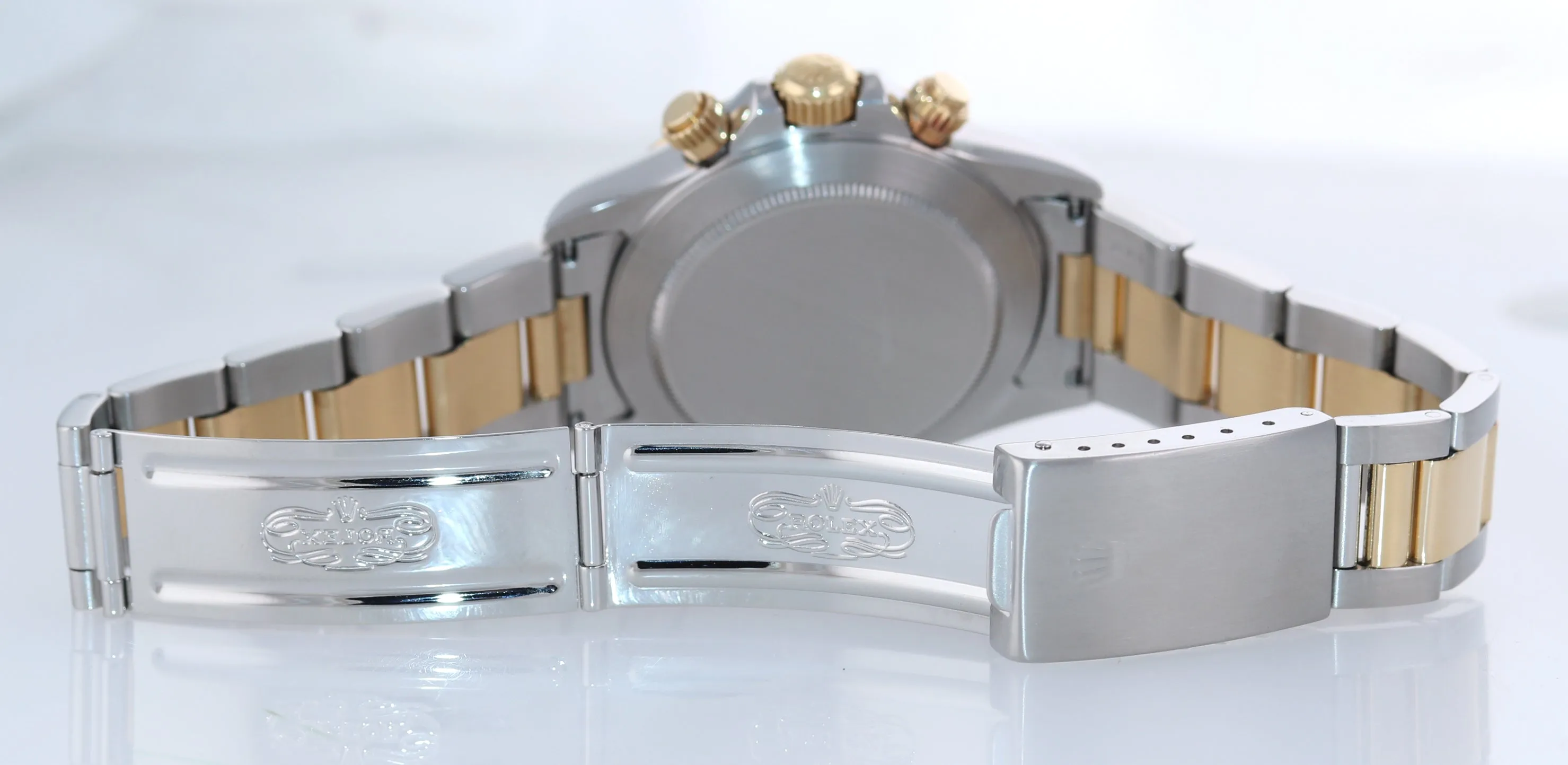 Rolex Daytona 16523 Zenith Champagne yellow gold steel Two Tone Inverted 6 Watch