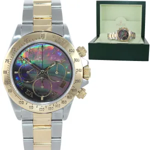 Rolex Daytona 16523 Zenith Two Tone 18 Yellow Gold Steel MOP Dial Watch Box