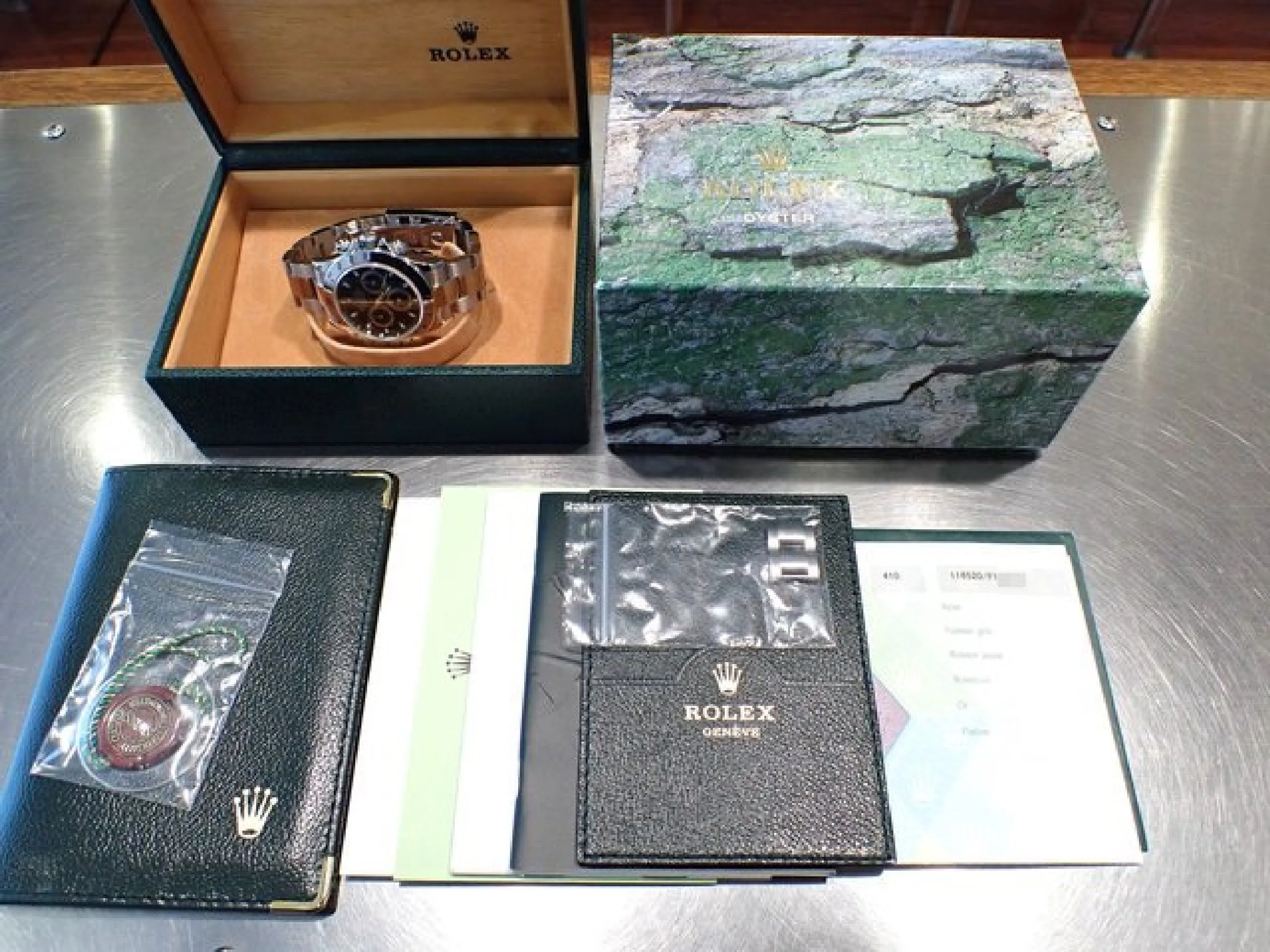 ROLEX Daytona black thin Hand Ref.116520 F series '04  Genuine goods Mens 183698323