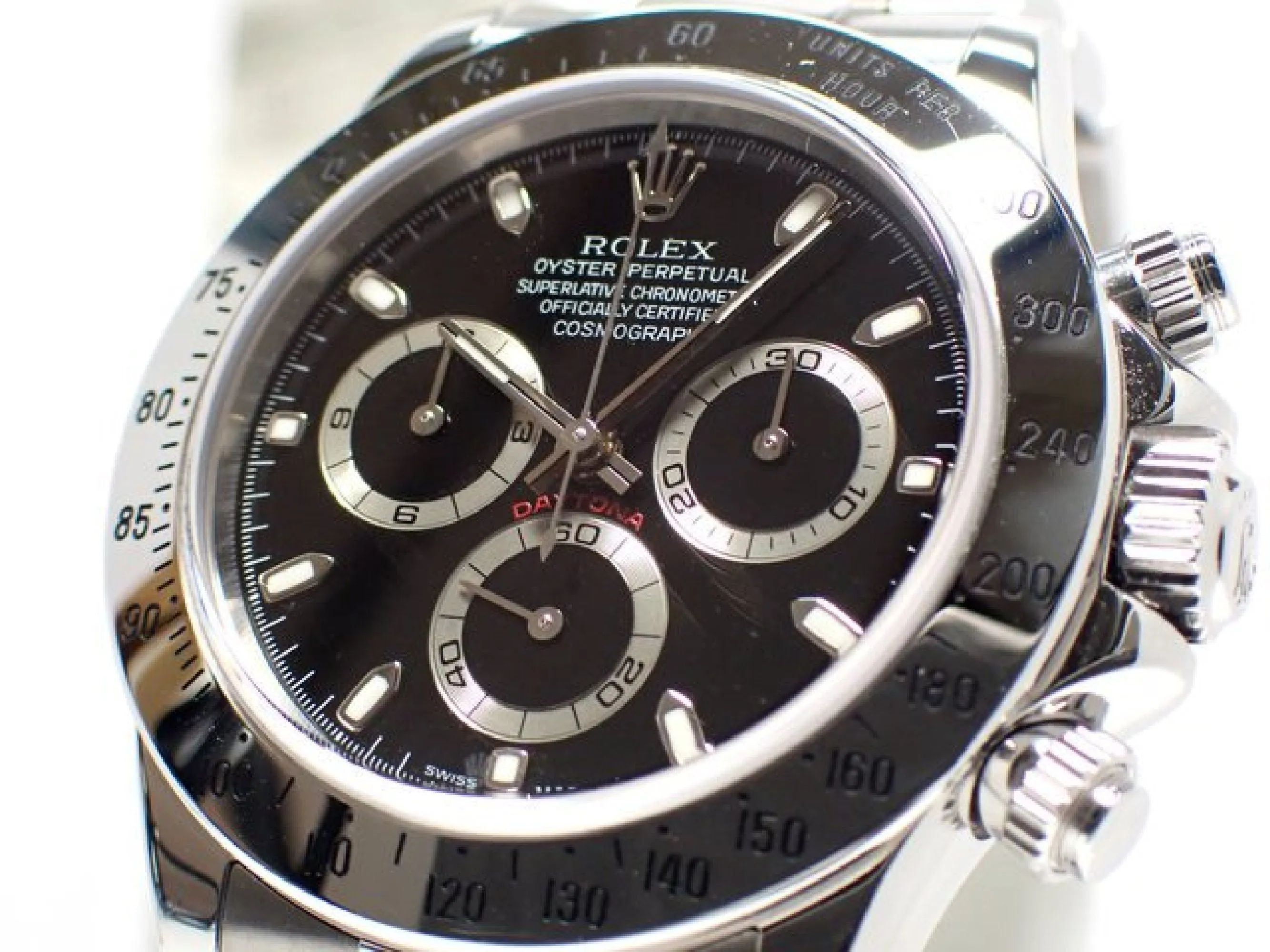 ROLEX Daytona black thin Hand Ref.116520 F series '04  Genuine goods Mens 183698323