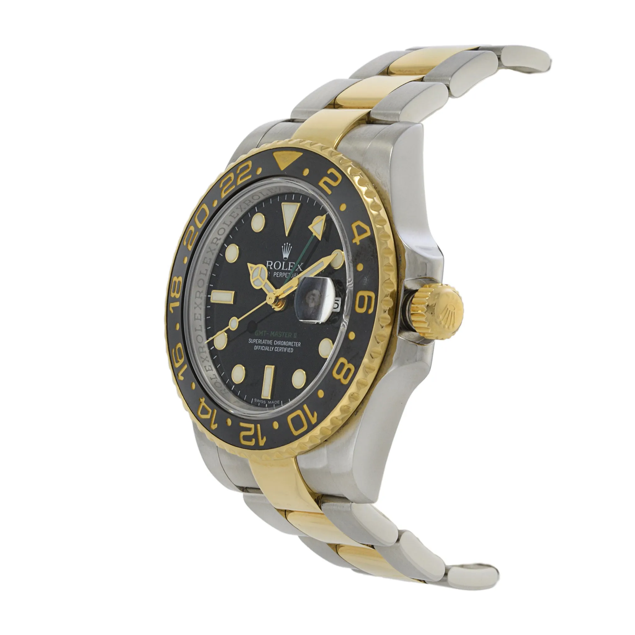 Rolex GMT Master II Reference 116713 Stainless Steel and 18K Gold