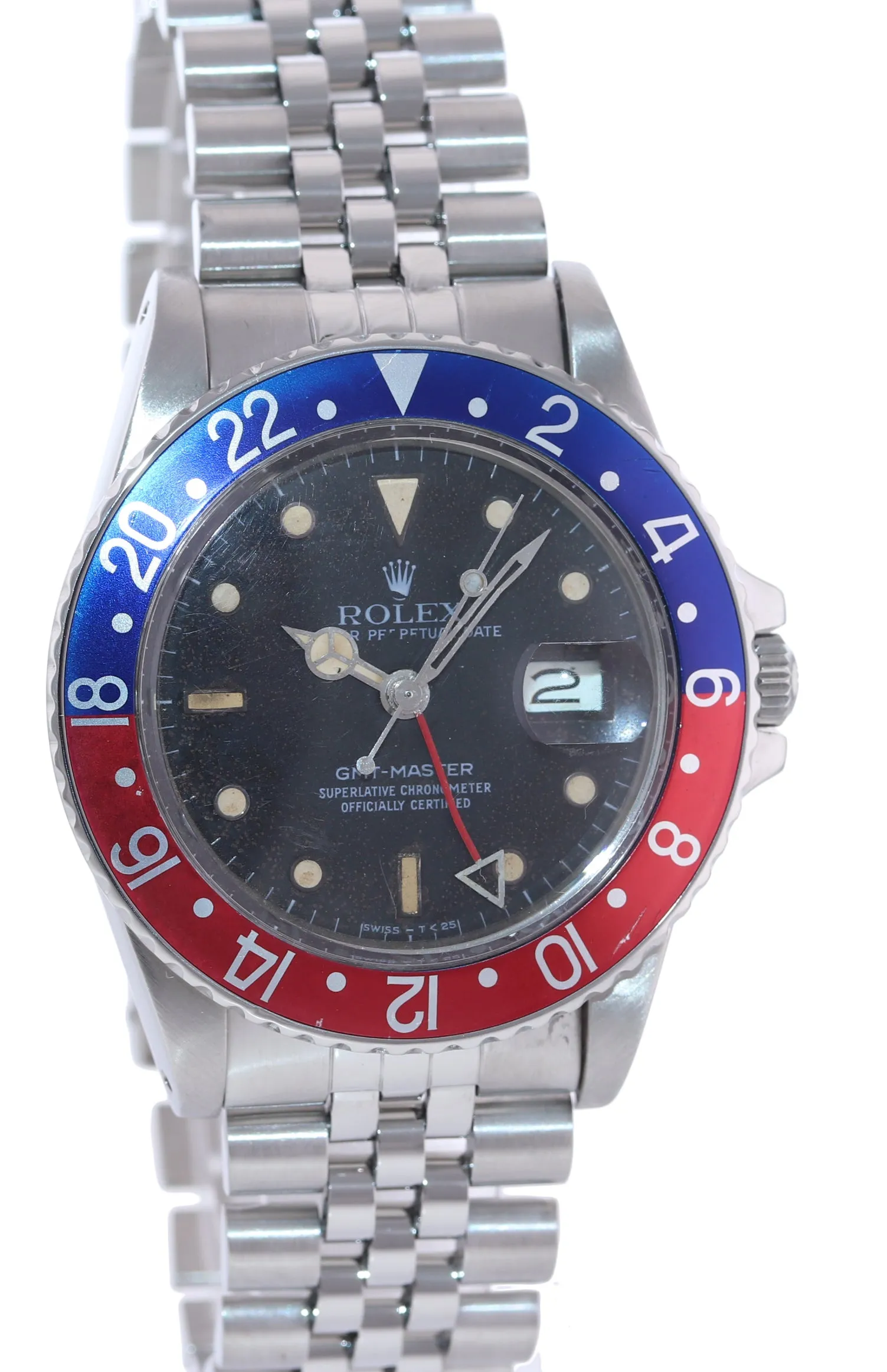 Rolex GMT-Master Pepsi Blue Red Steel Matte Jubilee 16750 40mm Watch Box
