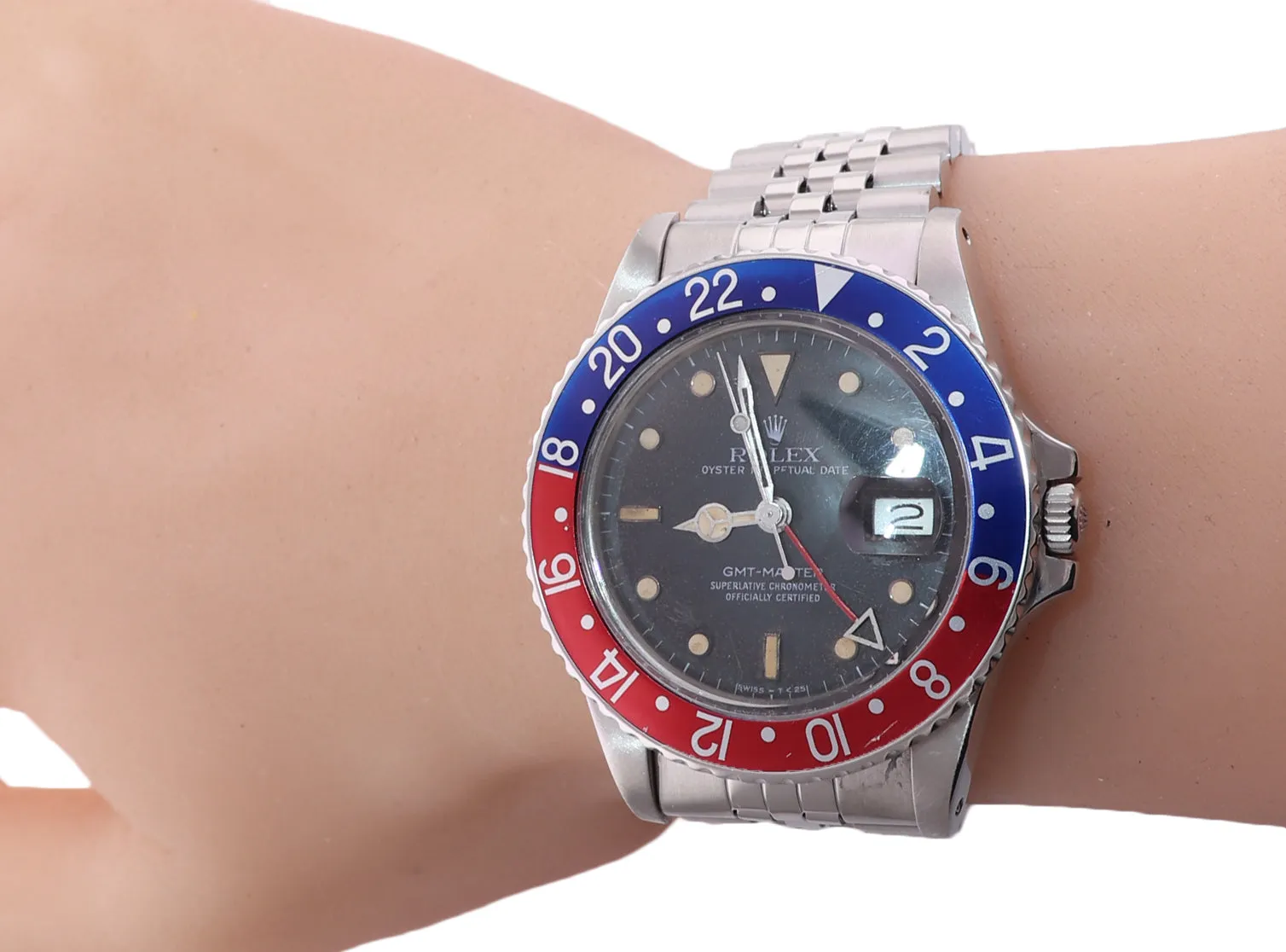 Rolex GMT-Master Pepsi Blue Red Steel Matte Jubilee 16750 40mm Watch Box
