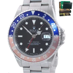 Rolex GMT-Master Pepsi Steel 16700 Blue Red 40mm TRITIUM DIAL Watch Box