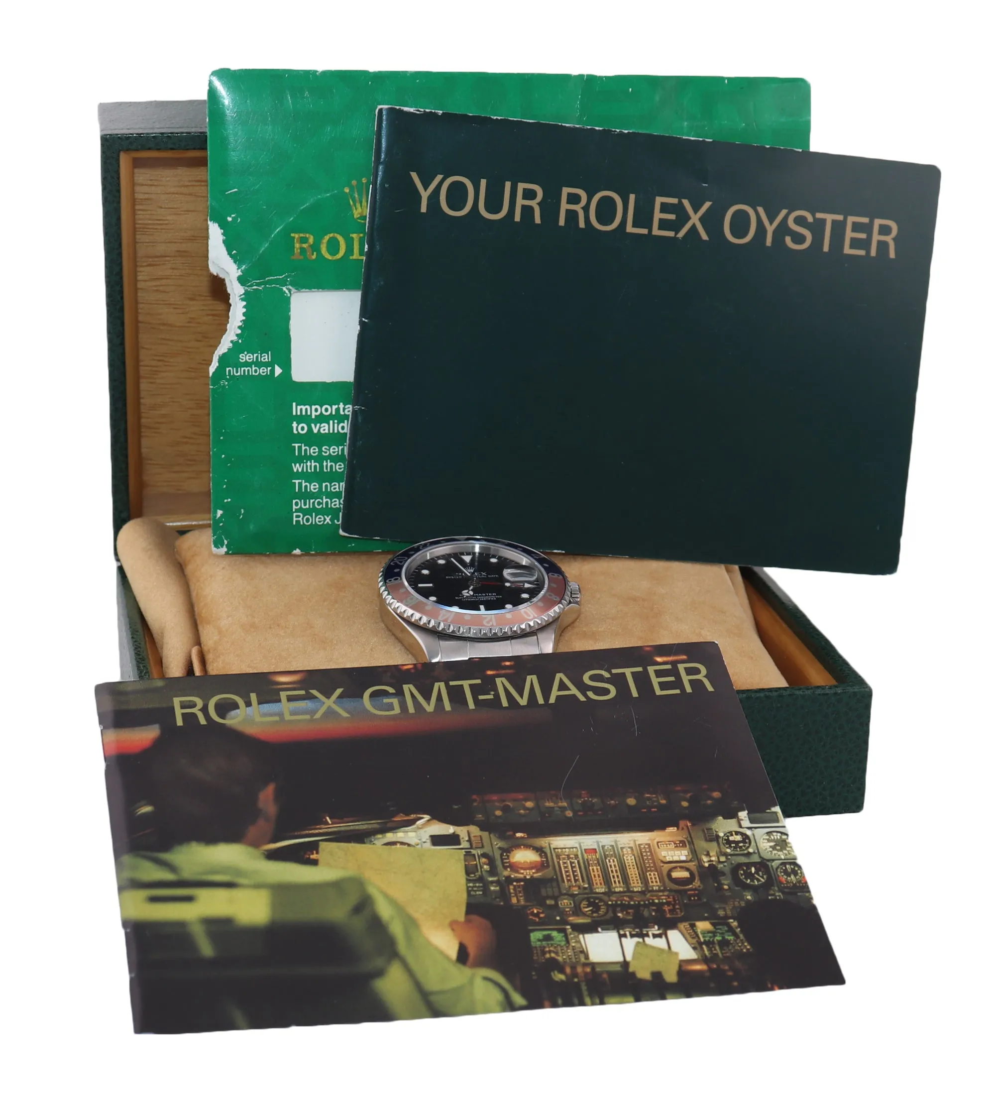 Rolex GMT-Master Pepsi Steel 16700 Blue Red 40mm TRITIUM DIAL Watch Box