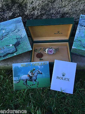 ROLEX LADIES DATEJUST STAINLESS STEEL OYSTER BRACELET PINK DIAL MODEL 6917