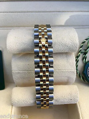 ROLEX LADIES DATEJUST TWO TONE FACTORY MOTHER OF PEARL DIAMONDS DIAL 179173